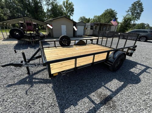 2024 Davidson 83x12 Utility Trailer  Black w/ White Pin Stripes - Image 3
