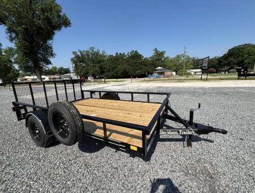 2024 Davidson 83x12 Utility Trailer  Black w/ White Pin Stripes - Image 6