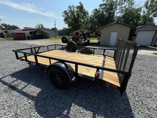2024 Davidson 83x12 Utility Trailer  Black w/ White Pin Stripes - Image 8