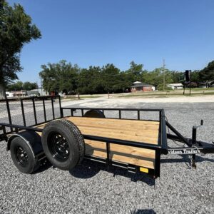 2024 Davidson 83×12 Utility Trailer  Black w/ White Pin Stripes