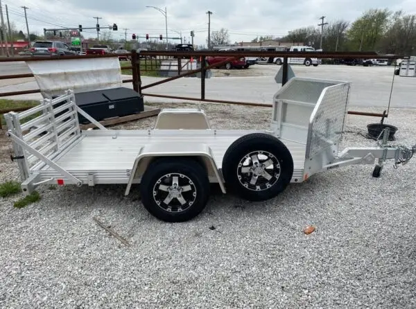 2023 Bear Track Aluminum Utility Trailer – 2200 GVWR, Bi-Fold Ramp, Rock Guard