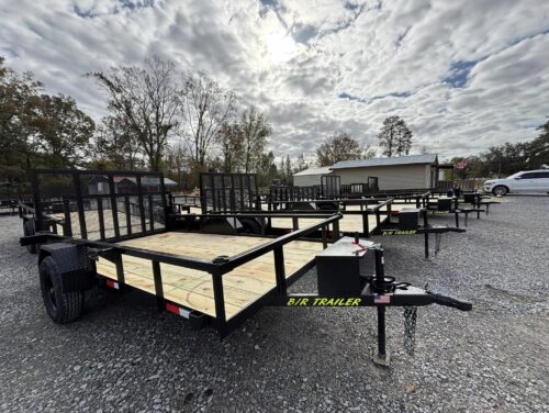 2025 76"x10' Utility Trailer  Black Tandem Axle B/R Trailer - Image 5