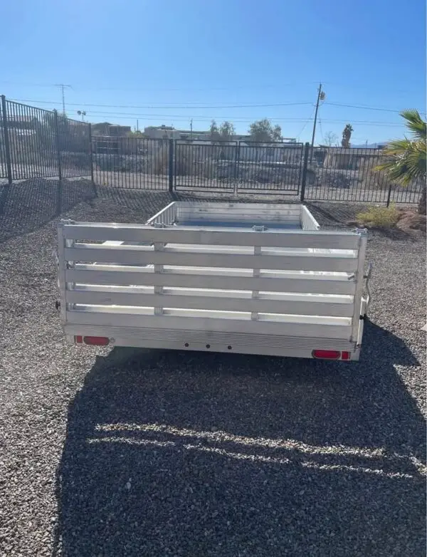 2018 Aluma 8114SR 14'6" Aluminum Utility Trailer – Side & Rear Load Ramps, Removable Sides