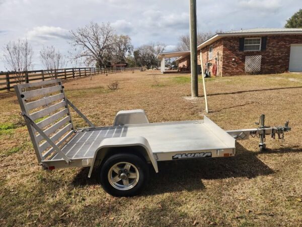 2019 Aluma 8' x 54" Aluminum Utility Trailer – Ramp Gate, 1650 lb Payload, LED Lights