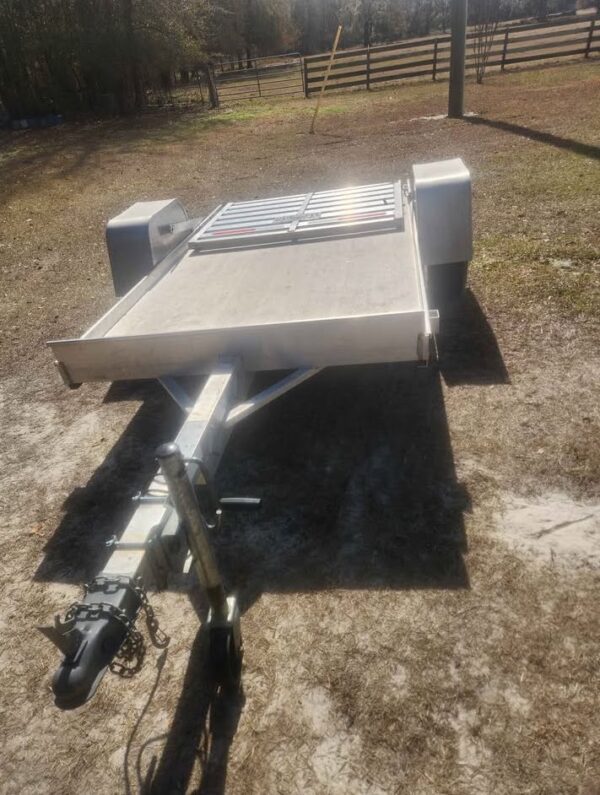 2019 Aluma 8' x 54" Aluminum Utility Trailer – Ramp Gate, 1650 lb Payload, LED Lights
