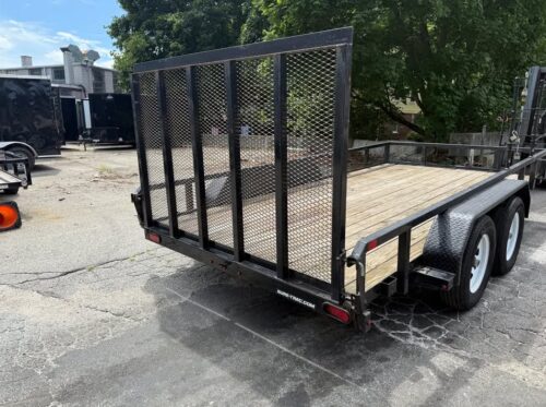 Used 2018 Sure Trac 7x14 Tube Top Landscape Trailer - Image 2