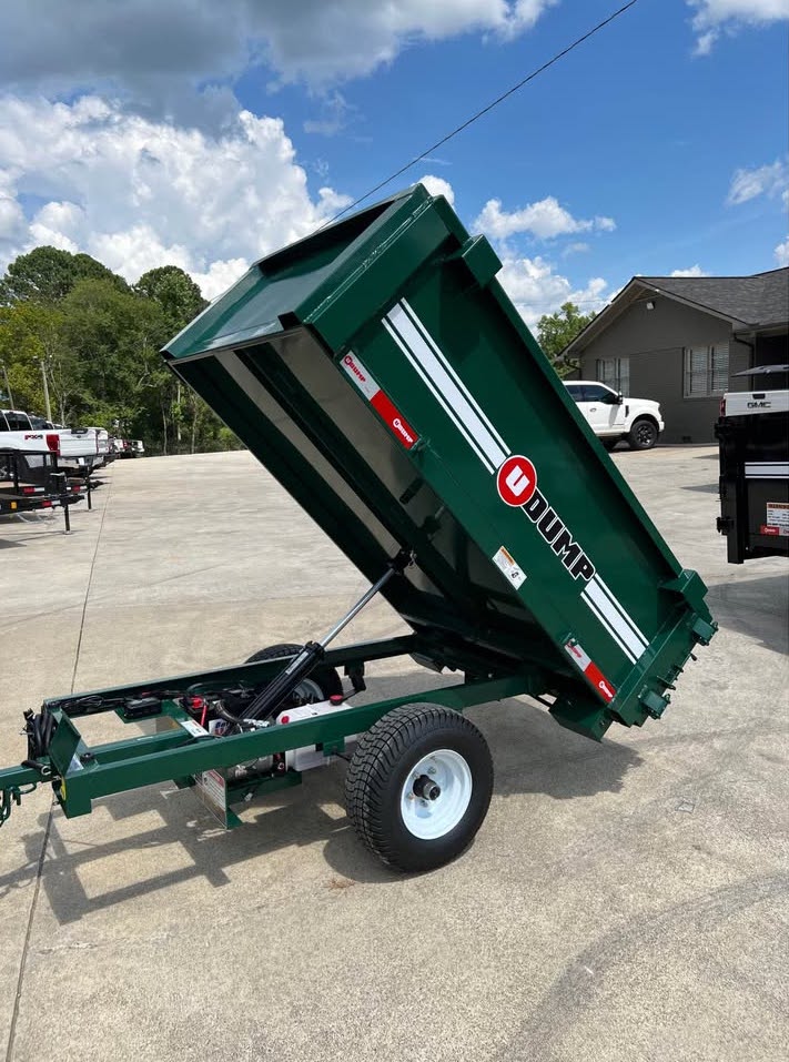 mini dump trailer for landscaping or farm use