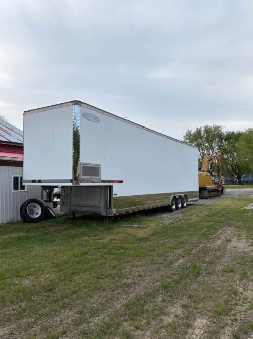 3 car hauler stacker trailer enclosed