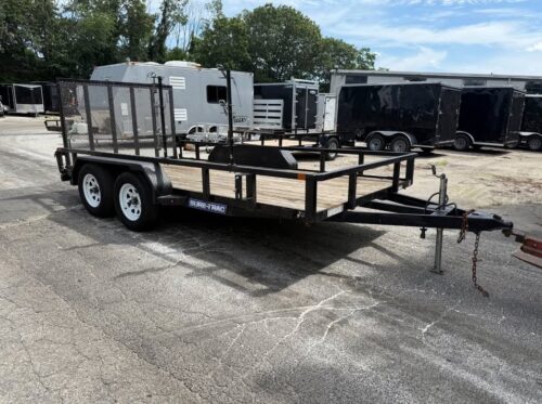 Used 2018 Sure Trac 7x14 Tube Top Landscape Trailer - Image 3