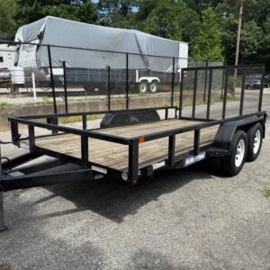 Used 2018 Sure Trac 7×14 Tube Top Landscape Trailer